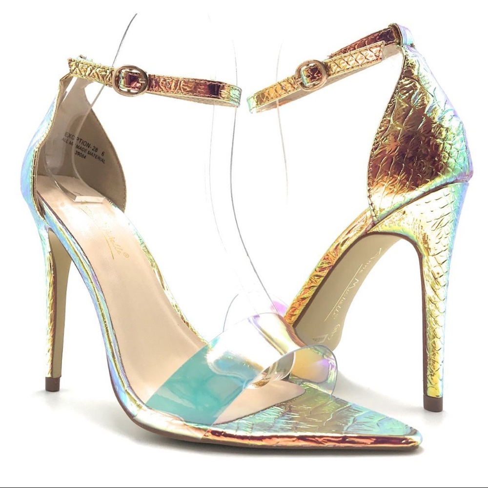 ANNE MICHELLE HIGH HEEL OPEN TOE STILETTO